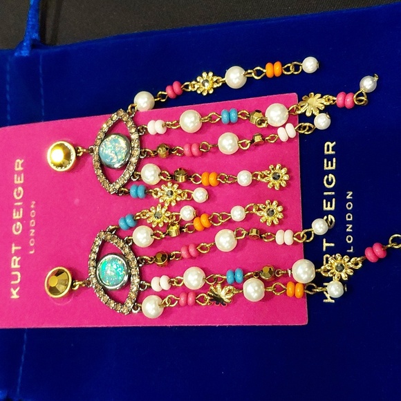 KURT GEIGER LONDON Multicolor Eye Drop Earrings - Picture 4 of 7